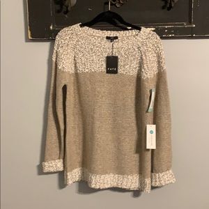 New with tags mixed media sweater